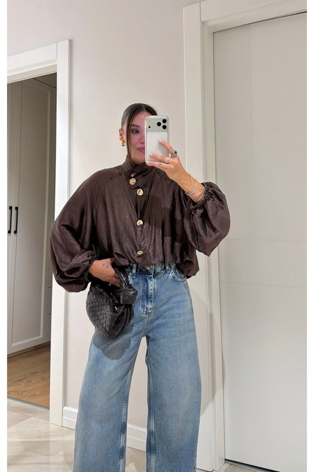 Saten bomber ceket