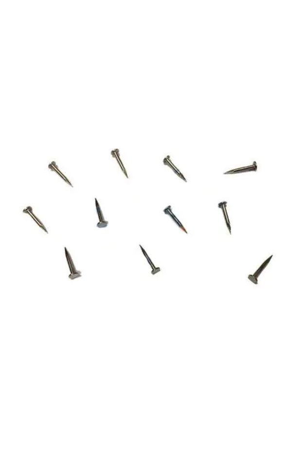 Clip, Hinge, Foot Nail 9mm Steel - Nickel 10Gr