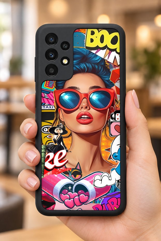 Samsung Galaxy A13 / A23 Compatible Boom Patterned Shockproof Case with Camera Protection