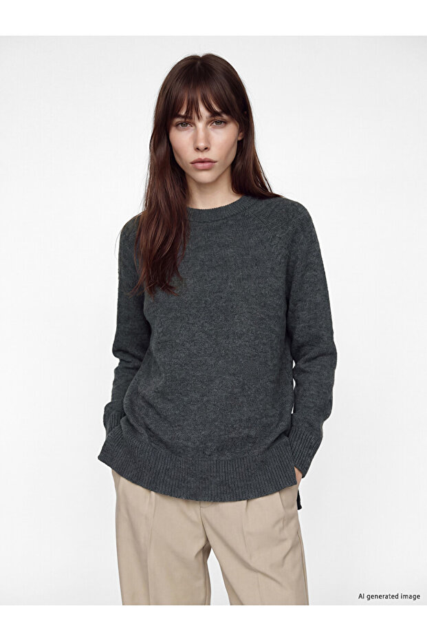 I Zero Roba Collar Loose Fit Women's Knitwear Tunic from Freezen Store