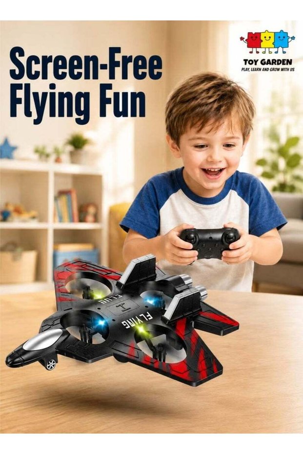 RC Aeroplane 2.4GHz Remote Control L0712 Quadcopter Floating Fighter Plane – RTF Airplane Toy with Colored Lights