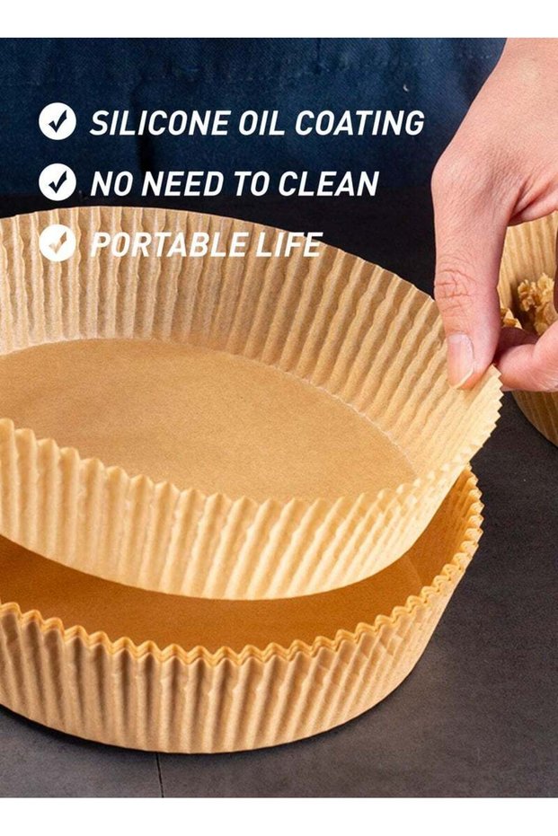 50 Piece Air Fryer Round Nonstick Steamer Pads High Quality Parchment Paper for Baking