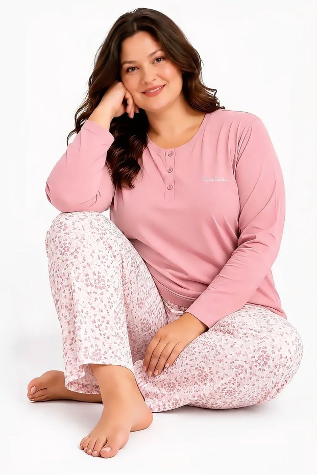 Large Size Long Sleeve Modal Cotton Women's Pajama Set