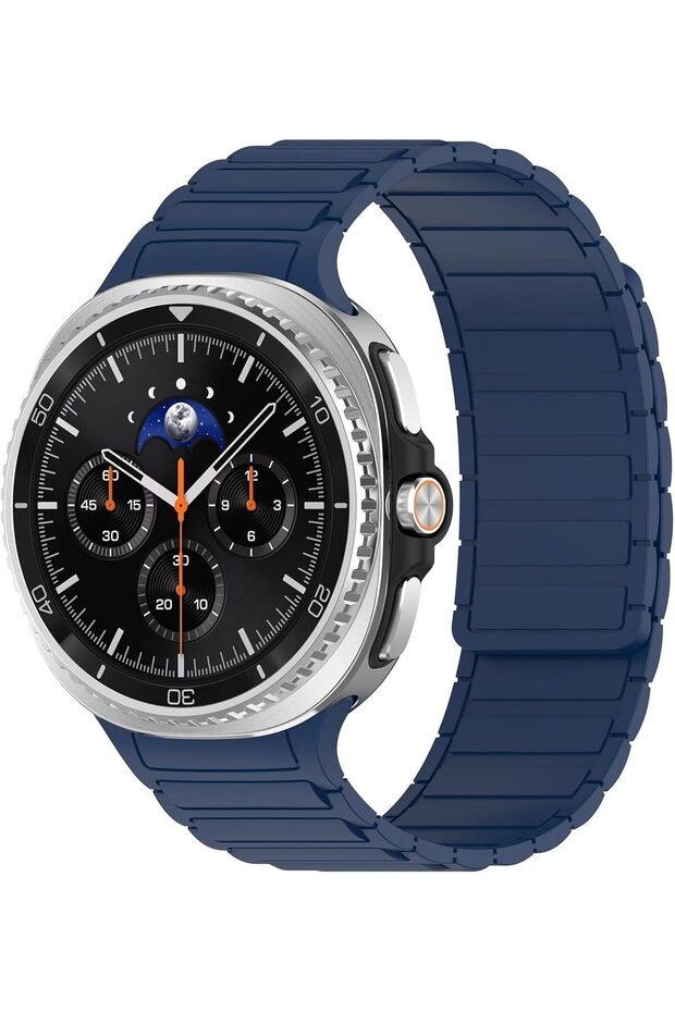 Silicone Magnetic Strap Compatible with Samsung Galaxy Watch 9/8 40mm/44mm, Galaxy Watch 8 Classic 46mm, Soft Magnetic Replacement Band, Adjustable Sport Wristband for Men & Women