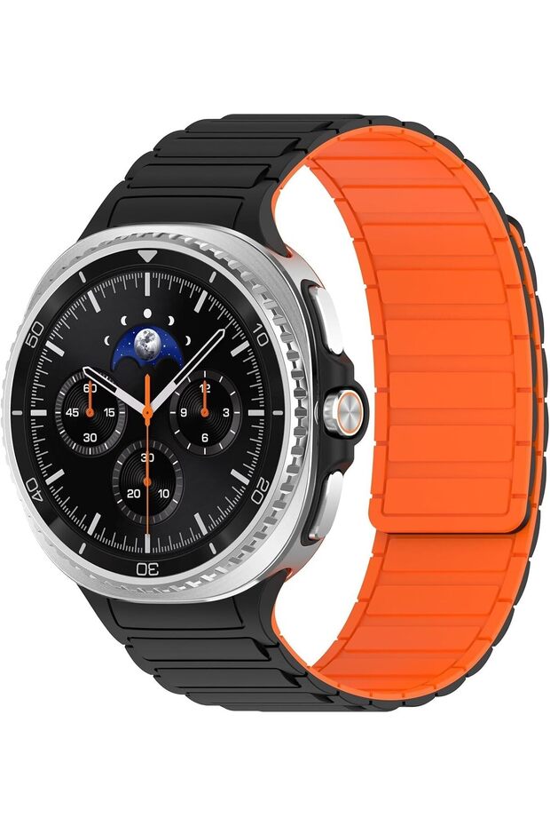 Silicone Magnetic Strap Compatible with Samsung Galaxy Watch 9/8 40mm/44mm, Galaxy Watch 8 Classic 46mm, Soft Magnetic Replacement Band, Adjustable Sport Wristband for Men & Women