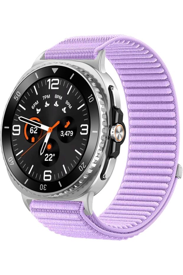 20mm Nylon Loop Sport Band Compatible with Samsung Galaxy Watch 9/8 40mm/44mm, Soft Adjustable Replacement Strap for Galaxy Watch 8 Classic 46mm Wristband for Men & Women