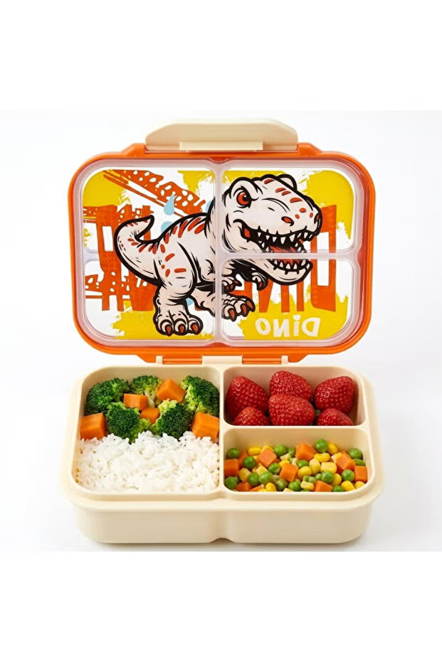 Plastic Bento Lunch Box for Kids, 800ml/27oz BPA-Free Leak-Proof Food Containers with 3 Compartments, Freezer & Dishwasher Safe, Back to School Students Lunches Size for Ages 3-7