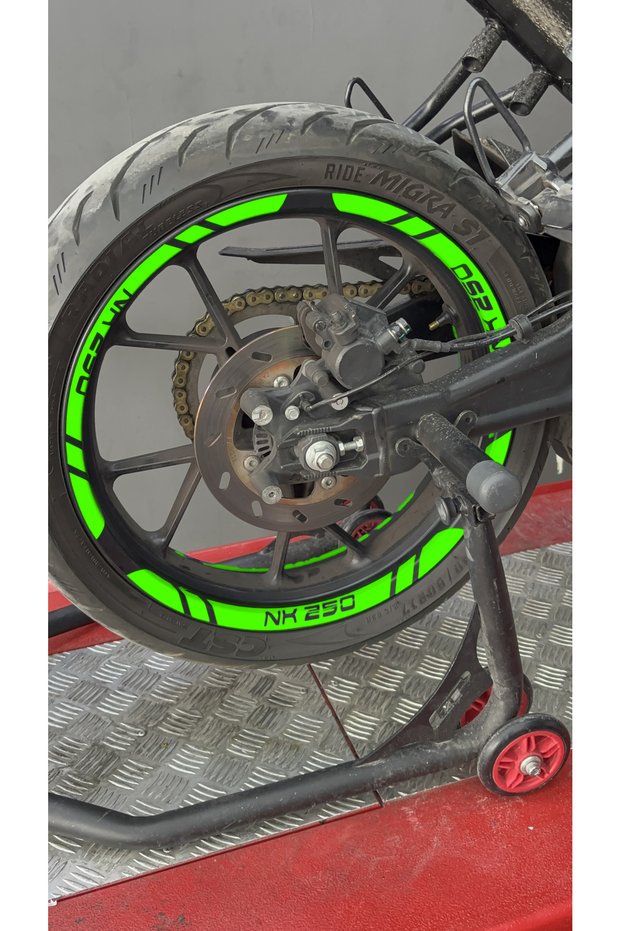 Nk250 lettered 12-piece wheel rim strip sticker set for cfmoto nk250 (front & rear coverage)