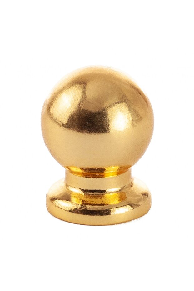 Marble Gold Button Handle Luxury Country Kitchen Furniture Cabinet Drawer Handle 17 mm Diameter