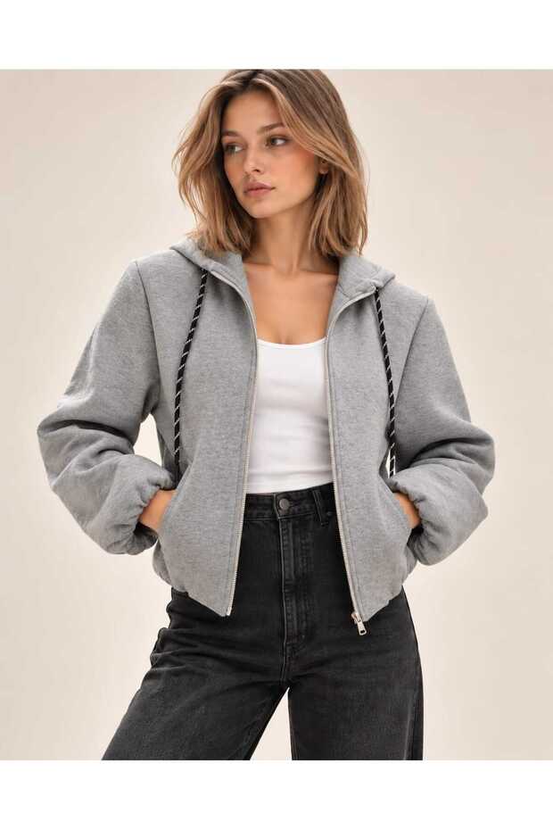 New Season Premium Quality Hooded Zippered Scuba Women's Jacket