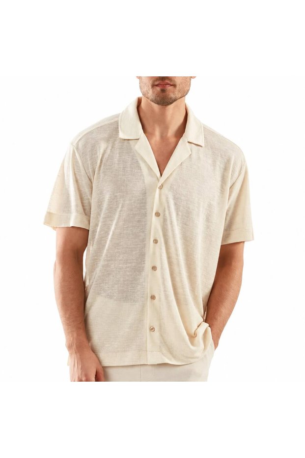 LINEN LOULOU SHIRT SHORT SLEEVE