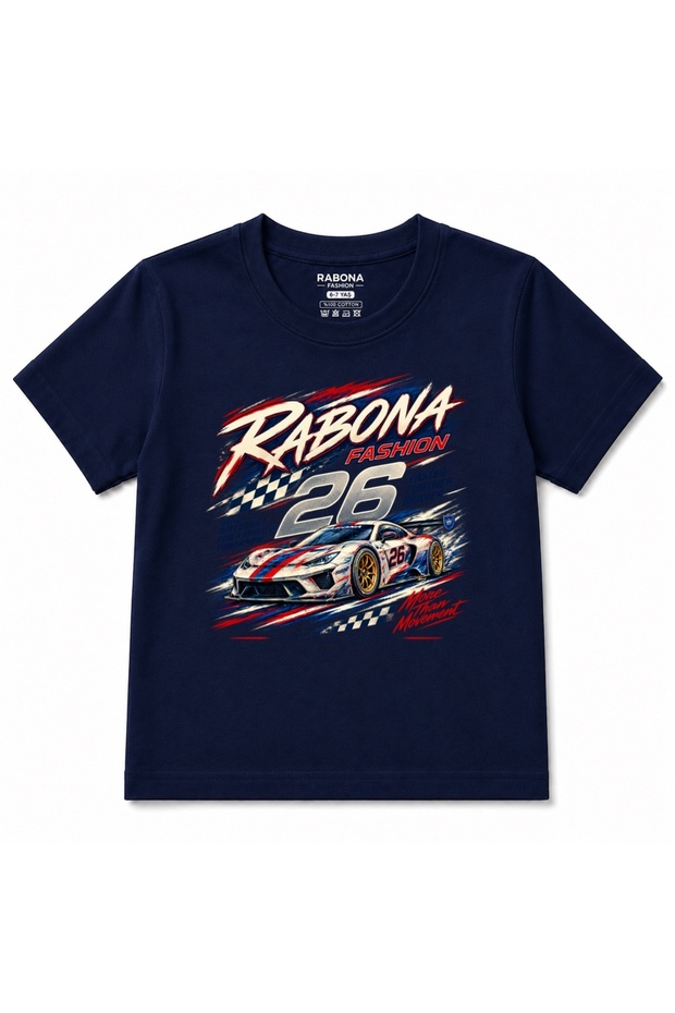 Rabona 26 Racing – Faster Further Braver Motorsport Graphic Kids T-Shirt