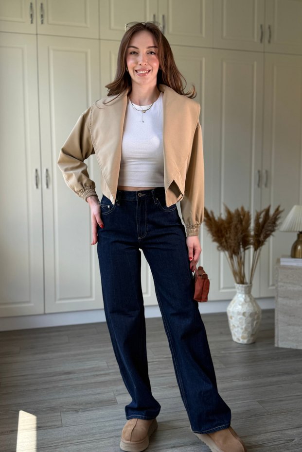 Bomber Jacket with Belt Detail