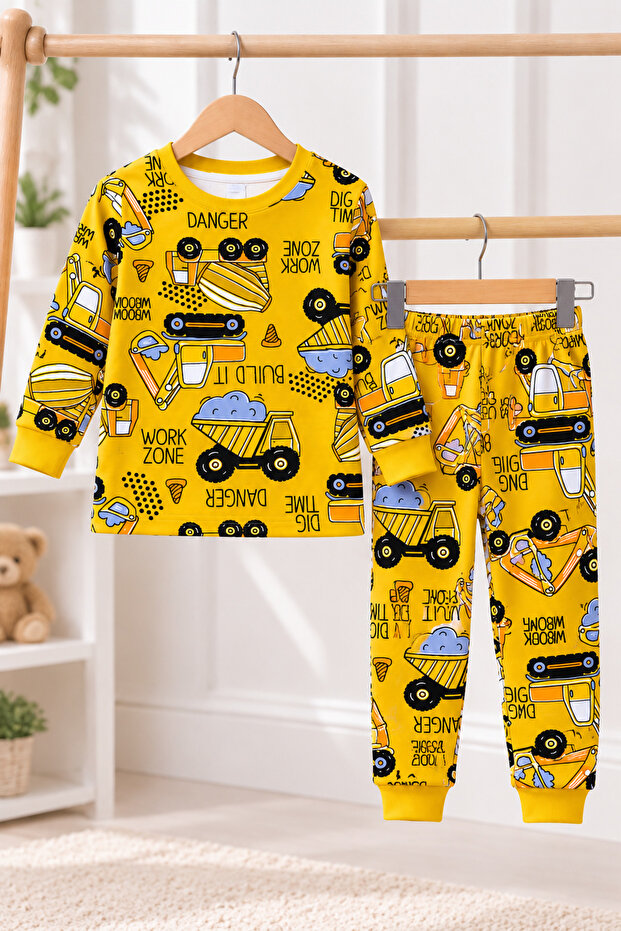 Boy's 100% Cotton Long-Sleeve Pajama Set