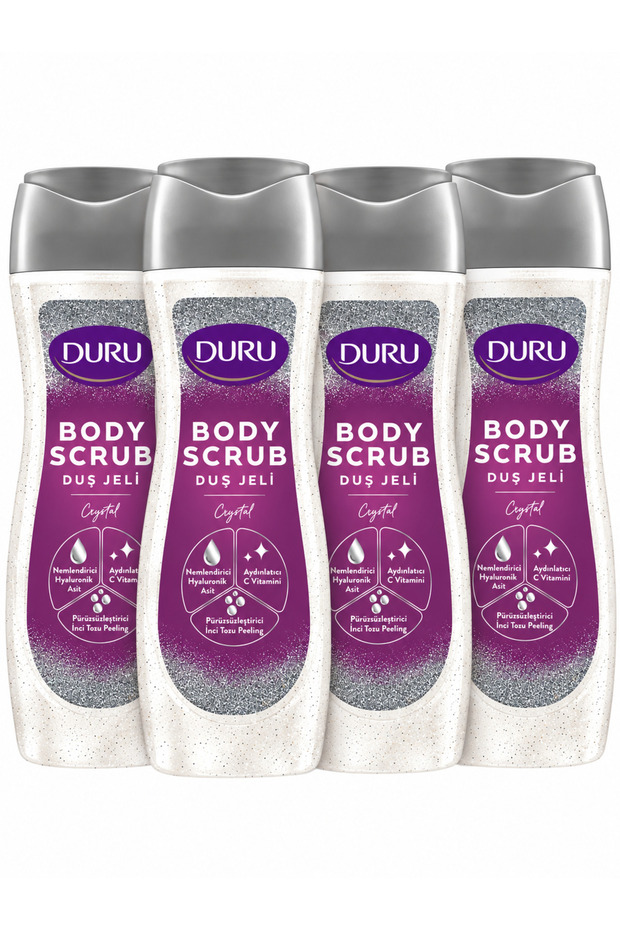 Body scrub crystal shower gel 4x450 ml