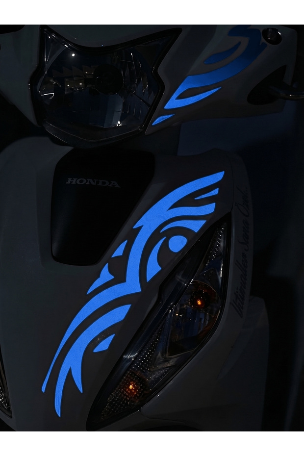 Reflective Forged Tribal Pattern Sticker (2 Pieces) for Honda Dio