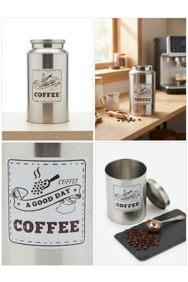 Stylish Metal Practical Coffee Storage and Organizing Container