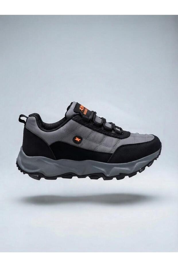Men's Gray Winter Outdoor Trekking Sports Shoes Water Resistant Non-Slip Sole