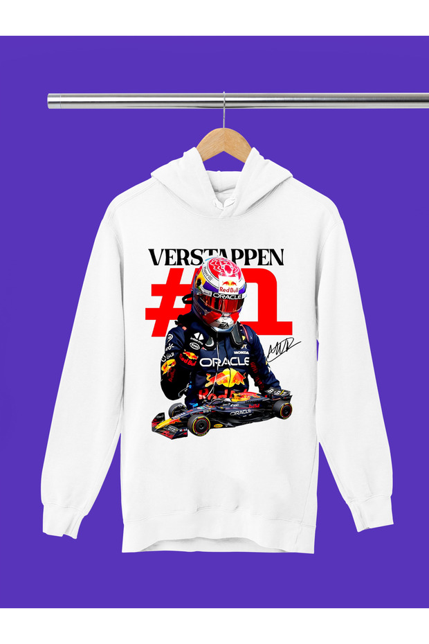 Max Verstappen New Season Printed 3-Yarn Quality Soft Texture Hooded F1 Kids Sweatshirt