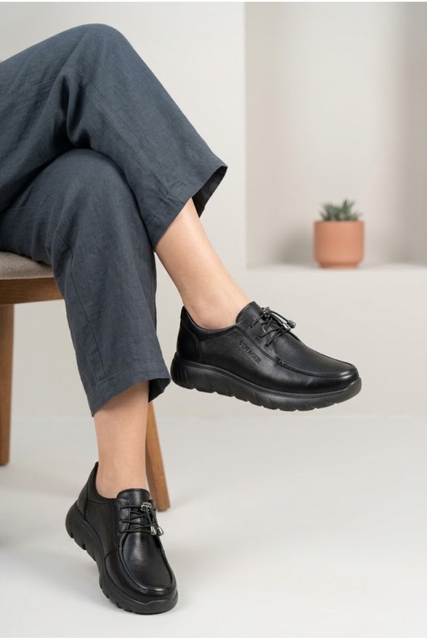 Women's Moccasin Stitched Lace-Up Thick Sole Casual Shoes Comfortable Walking Casual Oxford Shoes