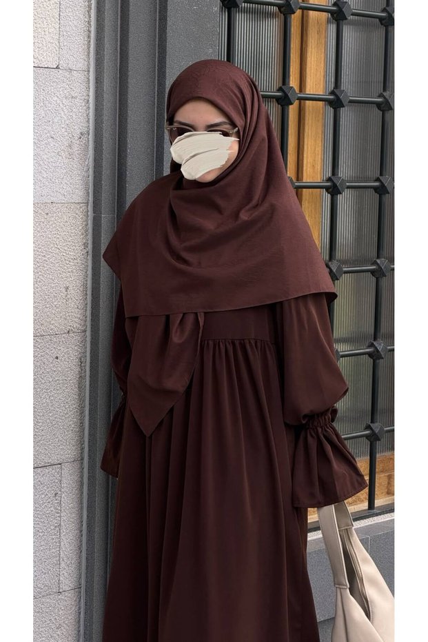 Premium Jacquard Huma Large Size Scarf - Bitter Brown