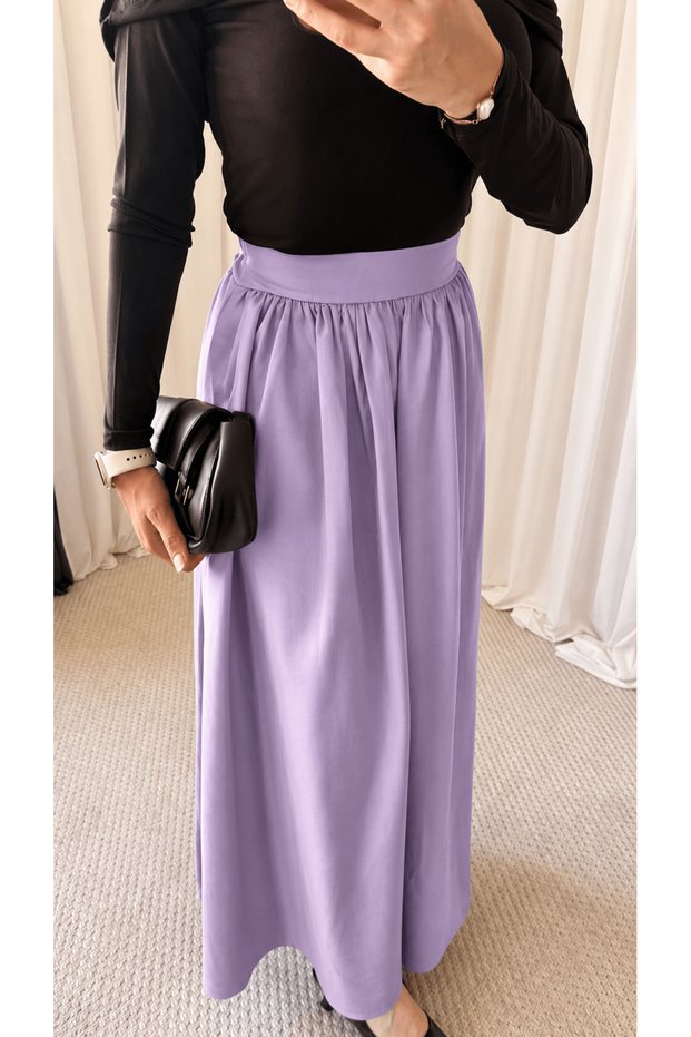 Beli Gathered Mevlana Skirt - 2323 - Lilac