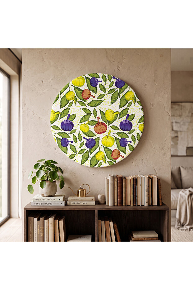 Decorative Round Canvas Painting - Artcnvsovl30