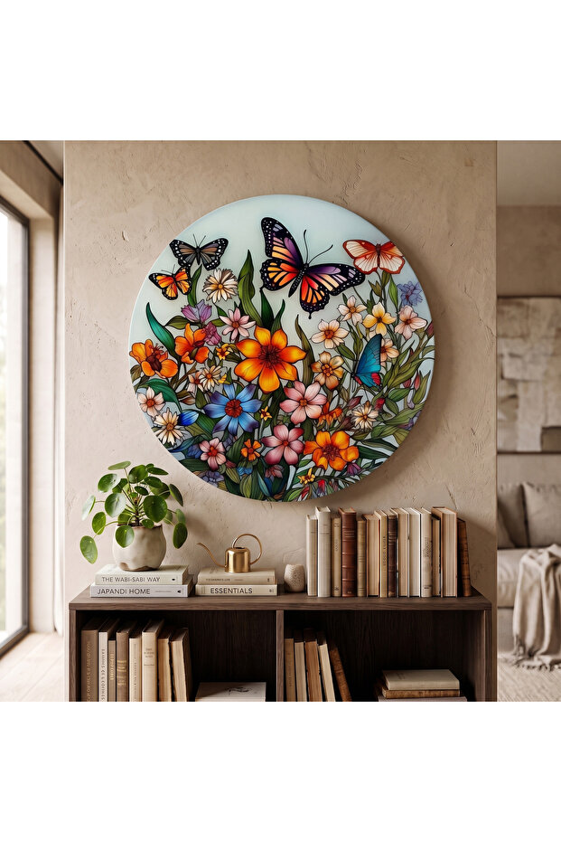 Decorative Round Canvas Painting - Artcnvsovl18