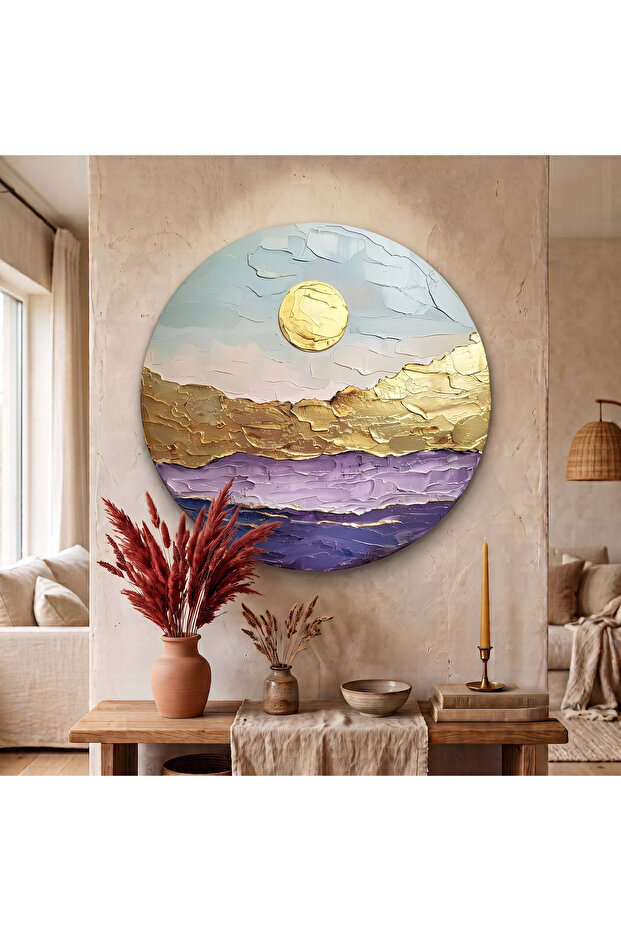 Decorative Round Canvas Painting - Artcnvsovl23