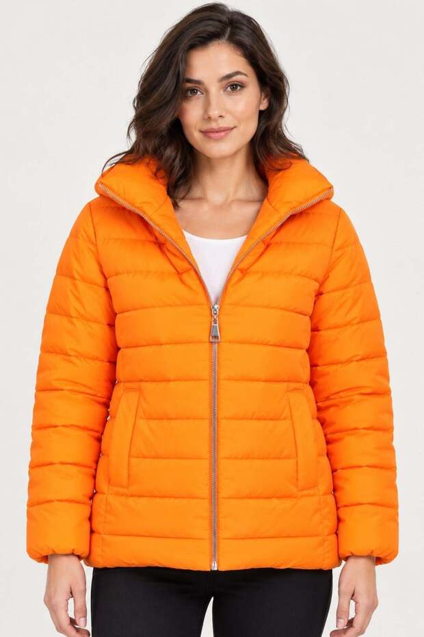 Women's Coat Light Orange Z9746