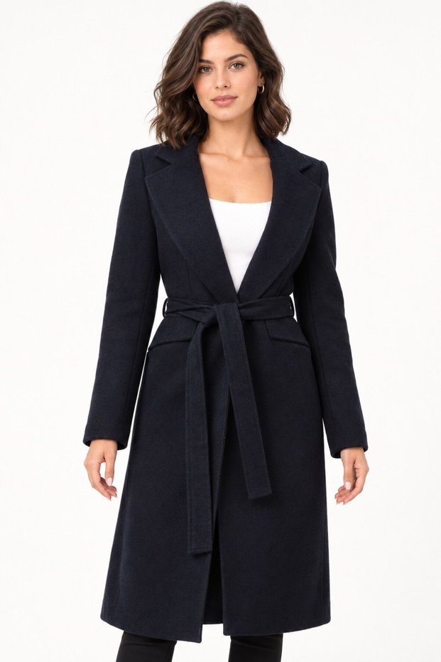 Women's Coat Navy Blue Z9739