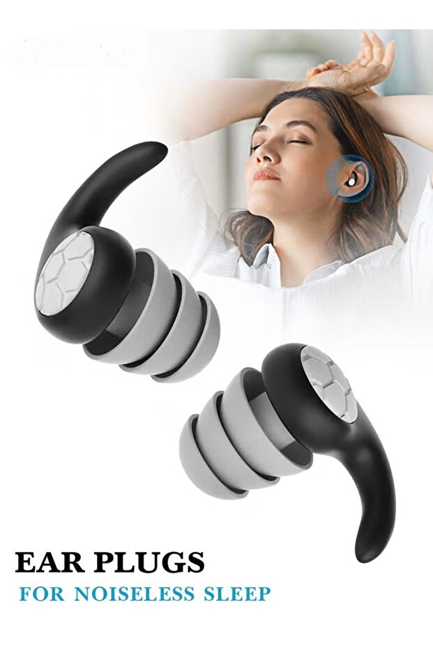 Noise Cancelling Earplugs for Sleeping, Reusable Silicone Ear Protection for Kids & Adults