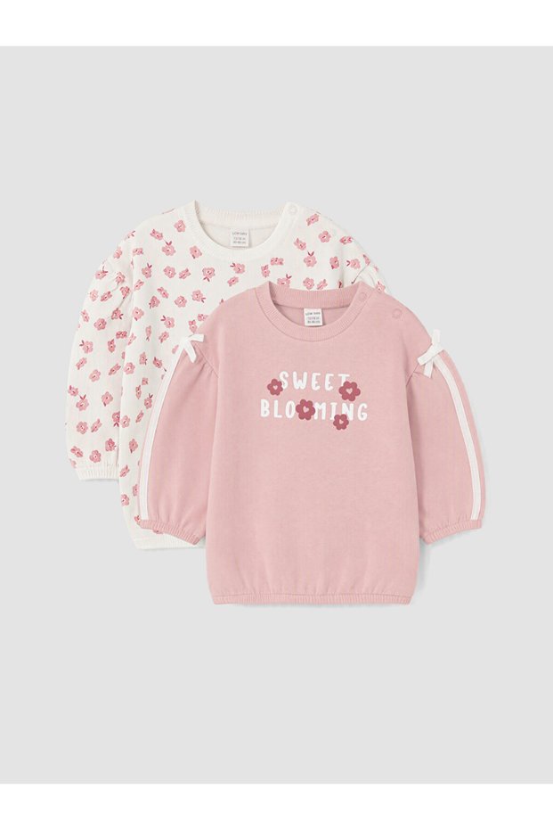 Floral Baby Girl Sweatshirt 2-Pack