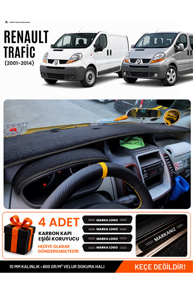 Renault Trafic (2001-2014) Compatible Glove Box Protection, Glove Box Cover, Glove Box Case - Black - Re046