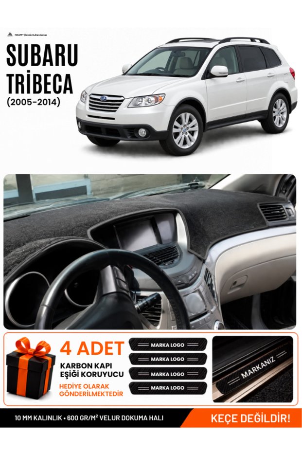 Subaru Tribeca (2005-2014) Compatible Glove Box Protection, Glove Box Cover, Glove Box Case - Black - Su007
