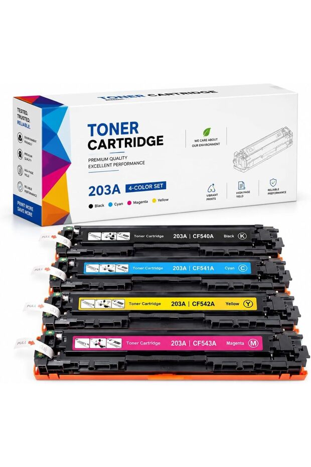 Gate Way 203A Value Pack High Yield Toner Cartridge Is Compatible with HP Color LaserJet Pro MFP M281fdw M281fdn M281cdw M280nw M254dw M254dn (CF540A Black CF541A Cyan CF542A Yellow CF543A Magenta)