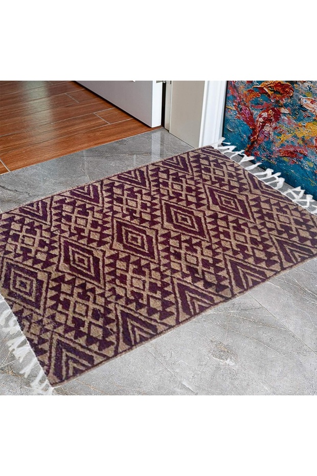 Traditional Ethnic Geometric Handwoven Cotton Area Rug – 29 x 46 Inches