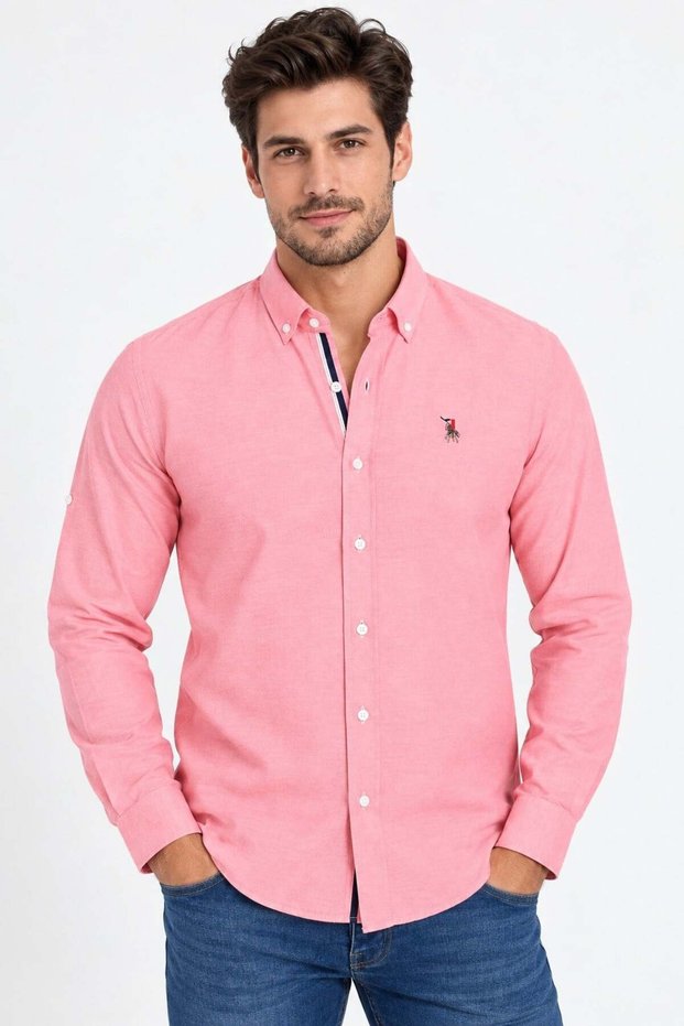 Men's Cotton Shirt Pink G974