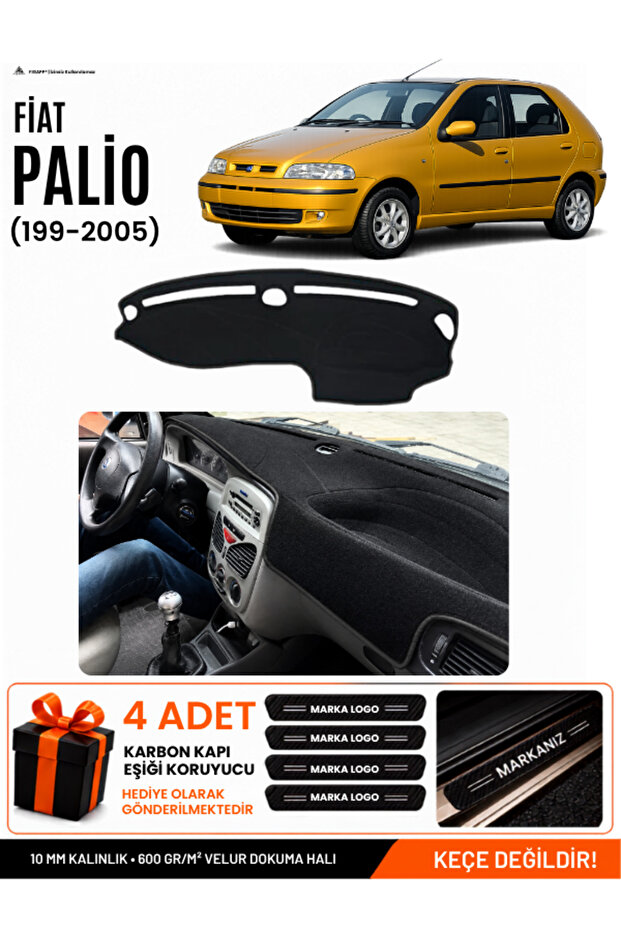 Fiat Palio (1999-2005) Compatible Glove Box Protection, Glove Box Cover, Glove Box Case - Black - Fi002