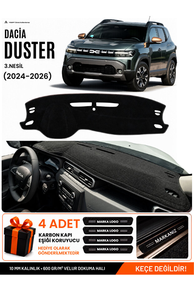 Daci̇a Duster 3 Generation (2024-2026) Compatible Glove Box Cover, Glove Box Case - Black - Da011