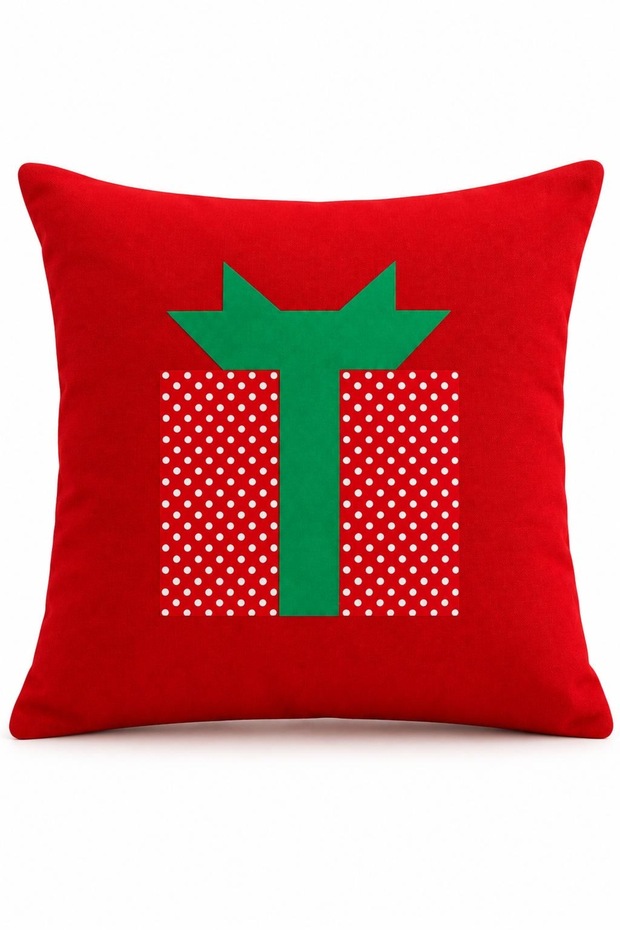 New Year's Collection Premium Fabric Appliqué Detailed Decorative Throw Pillow Cover 1 Piece 43×43