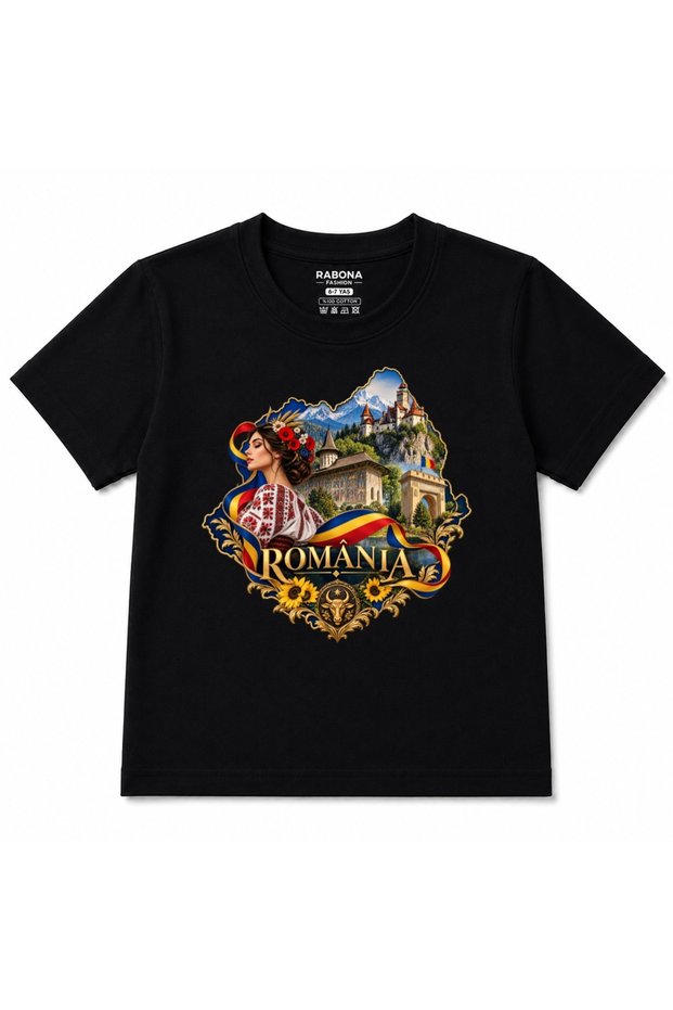 Romania Heritage – Traditional Beauty, Castles & Carpathian Landmarks Graphic Kids T-Shirt