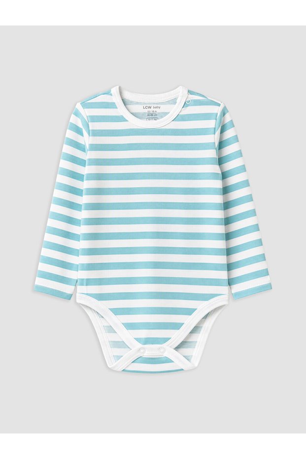 Quality Parts from Çelebi Store Striped Baby Boy Snap-On Bodysuit