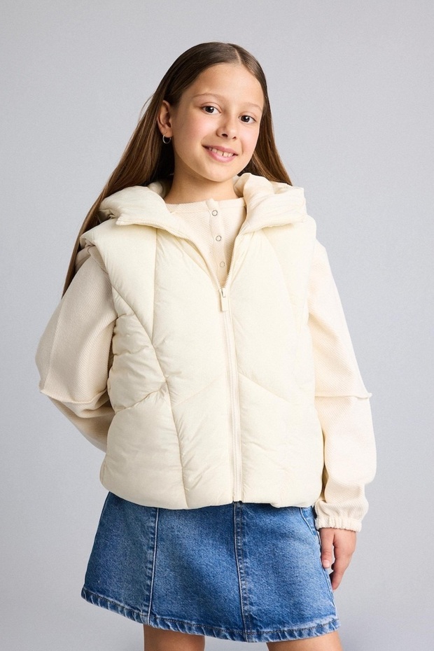 Girl's Vest G9204A8/Er117 Ecru
