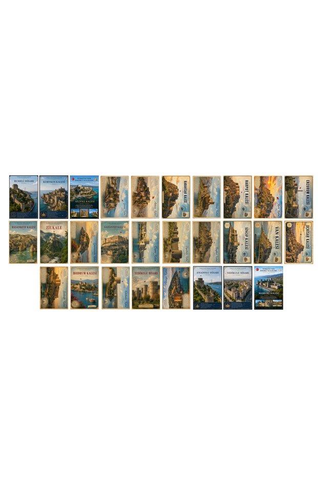 Our Castles Themed Postcard Set (10X15 cm 13 Pieces)