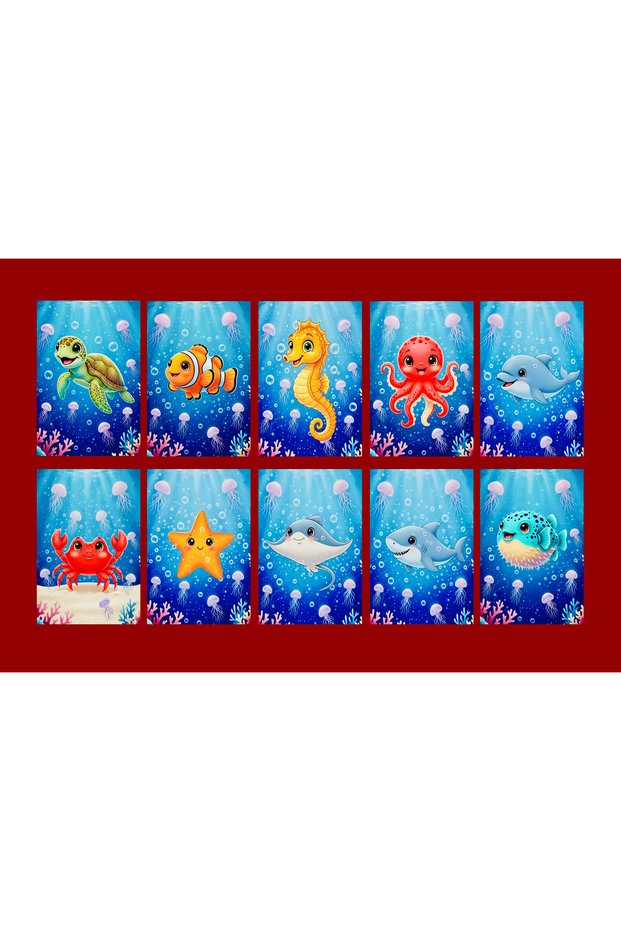 Underwater Themed Postcard Set (10X15 cm 10 Pieces)
