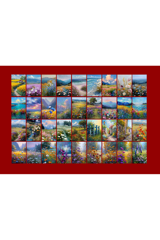 Landscape Themed Postcard Set (10X15 cm 36 Pieces)