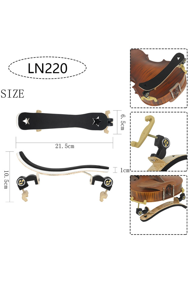 LN220 IRIN 3/4 4/4 Violin Shoulder Rest Fiddle Shoulder Pad Chinrest Adjustable Violin Shoulder Padd