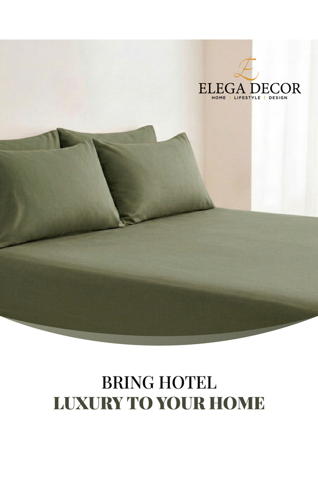 210TC Cotton Satin King Solid Bed Sheet Set 3PC | Soft Breathable Satin Flat Sheet 274x260 cm | 2 pillowcase 50x75 cm | OEKO-TEX & ECAS Certified