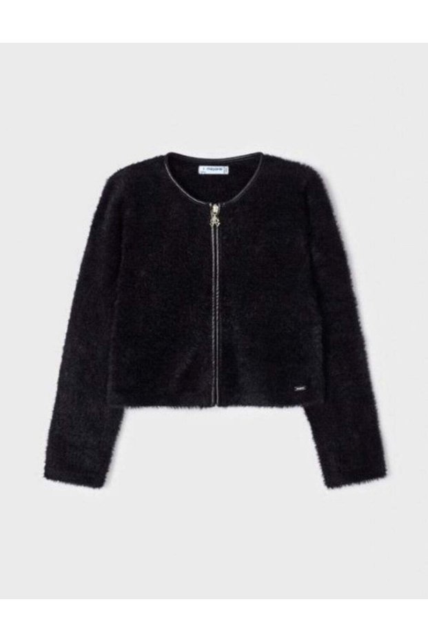 Pulover cu fermoar, negru